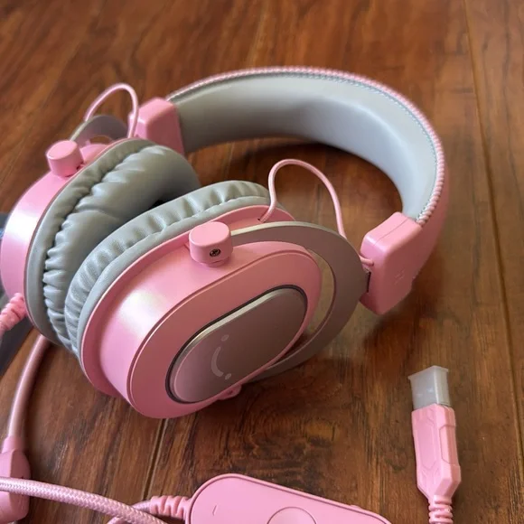 NWT Ampligame Fifine H6 Pink Wired PC Gaming Headset, Microphone Headphones - Picture 14 of 16